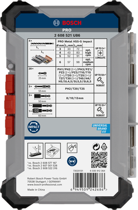 Bosch PRO Impact Metaalset 40 stuks.