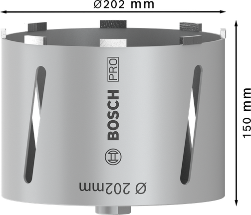 Bosch PRO Boorkern droog 202x150mm voor metselwerk.
