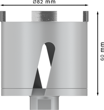 Bosch PRO Doppenfrees droog 82x60 mm M16 Draad.