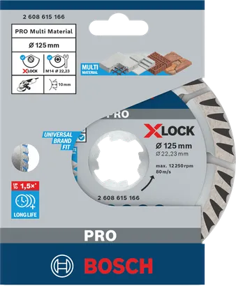 Bosch PRO Multi Material diamantschijf 125 mm X-Lock.