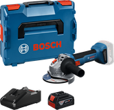 Bosch GWS 18V-8 haakse slijperset met accu en lader.