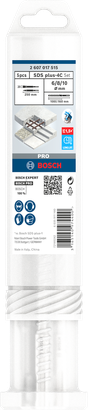 Bosch PRO SDS plus-4C beitel- en boorset 5-delig.