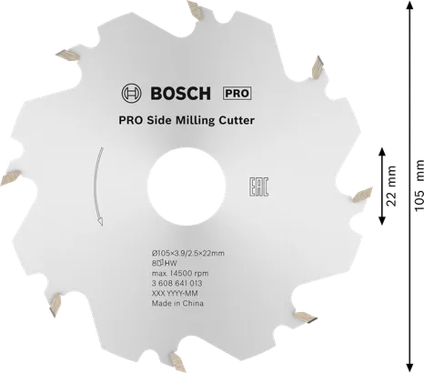 Bosch PRO Zijfrees, 105 mm 8 tanden.