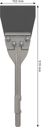 Bosch PRO HEX 30 vloerschraper, snijkant 152 mm.