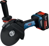 Bosch EXWS18V-180P accu haakse slijper met 18V accu.