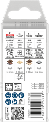Bosch PRO Hout- en Metaalset, verpakking van 15 stuks.