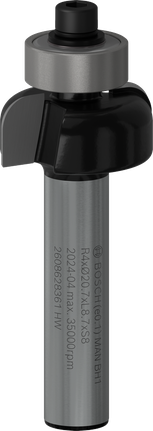 Bosch PRO Router Bit Cove R4 schacht 8 mm voor glad kantenwerk.