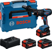 Bosch accuboormachineset met 18V accu's en draagtas.