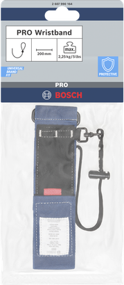 Bosch PRO polsband 2,25 kg ronde koordlus.