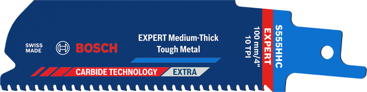 Bosch EXPERT S555HHC zaagblad voor het zagen van middeldik en hard metaal.