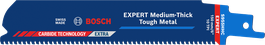 Bosch EXPERT S955HHC zaagblad voor middeldik en hard metaal.