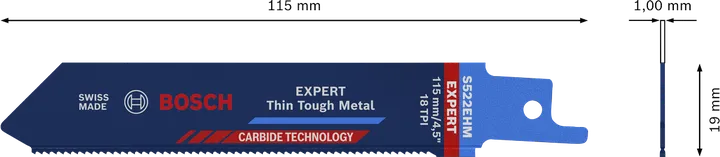 Bosch EXPERT Thin Tough Metal S 522 EHM zaagblad.