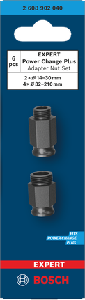 Bosch Expert Power Change Plus adaptermoerenset 6 stuks.