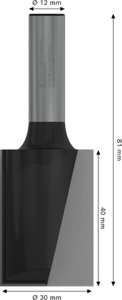 Bosch PRO Frees Rechte Frees 30mm diameter, twee snijkanten.