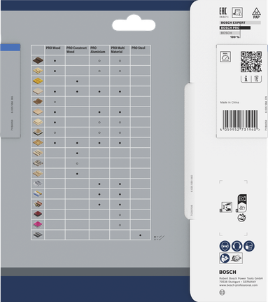 Bosch PRO Steel accu cirkelzaagblad 165 x 1,6 x 20 mm.