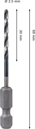 Bosch PRO Metal HSS-G slagboor 2,5x69 mm.