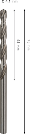 Bosch PRO Metal HSS-G 4,1 mm spiraalboor.