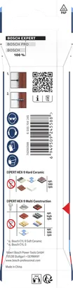 Bosch EXPERT HEX-9 Hard Ceramic en Multi Construction boorset.