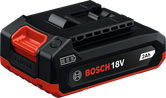 Bosch GBA18V-20 18V 2Ah accu voor snoerloos gereedschap.