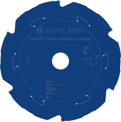 Bosch EXPERT Fiber Cement accuzaagblad, 216 mm.