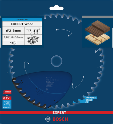 Bosch Expert Wood 216×30 mm T48 zaagblad.