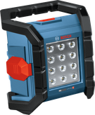 Bosch GLI18V-1500 accu-bouwlamp met LED-paneel.