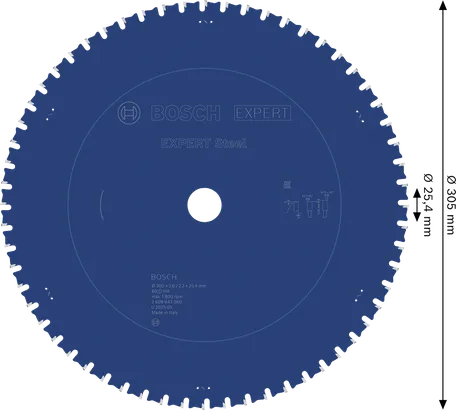 Bosch EXPERT Stalen Cirkelzaagblad 305mm T60.
