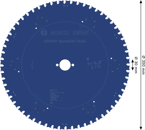 Bosch EXPERT Sandwichpaneel cirkelzaagblad, 350 mm.