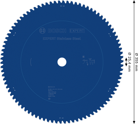 Bosch EXPERT RVS cirkelzaagblad 355 mm.