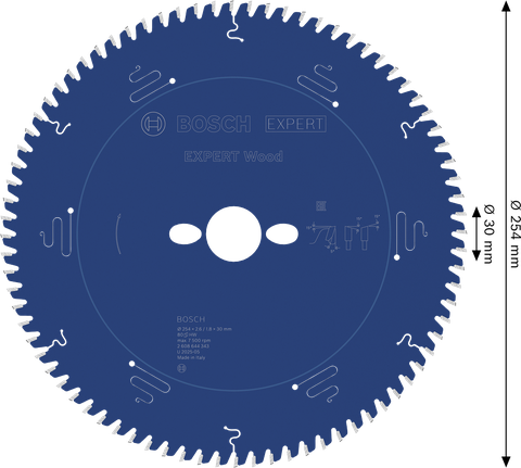 Bosch EXPERT Houtcirkelzaagblad, 254mm 80T.