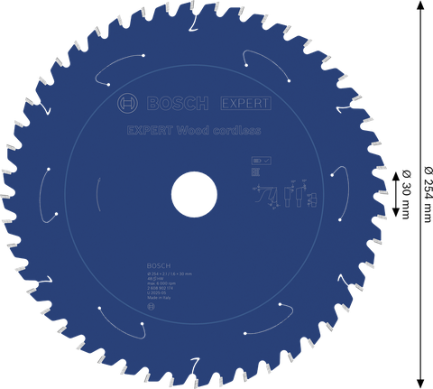 Bosch EXPERT Wood accu cirkelzaagblad 254 mm.