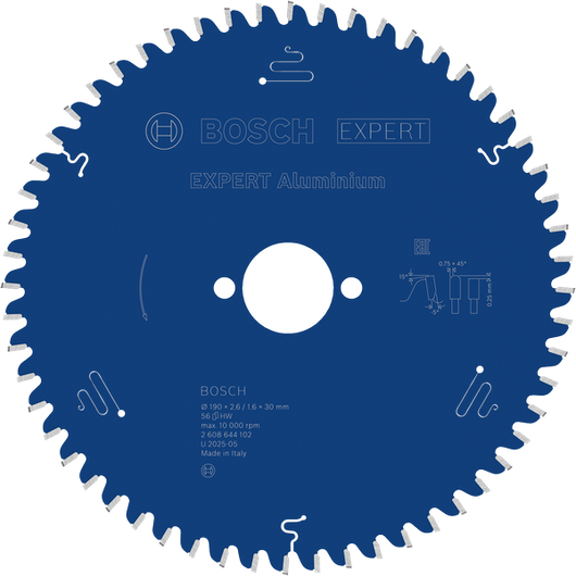 Bosch EXPERT aluminium cirkelzaagblad, 190 mm.