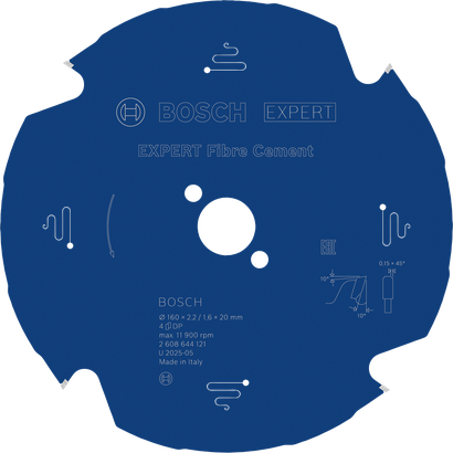 Bosch EXPERT Vezelcement Cirkelzaagblad, 160 mm.