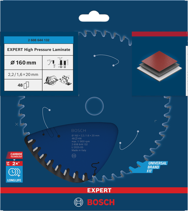 Bosch Expert High Pressure Laminate 160 mm zaagblad.