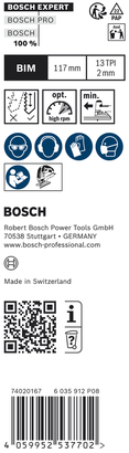 Bosch EXPERT Hardhout 2-zijdig schoon T 308 BF decoupeerzaagblad.