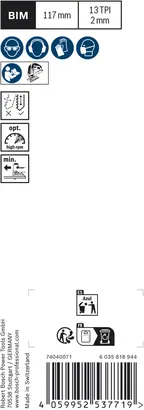 Bosch EXPERT Hardhout 2-zijdig schoon T308BFP decoupeerzaagblad.