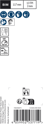 Bosch EXPERT Hardhout 2-zijdig schoon T308BFP decoupeerzaagblad.