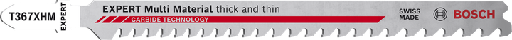 Bosch EXPERT Multi Material T367 XHM decoupeerzaagblad met hardmetalen tanden.