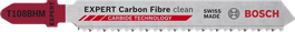 Bosch EXPERT Carbon Fibre decoupeerzaagblad met hardmetalen tanden.