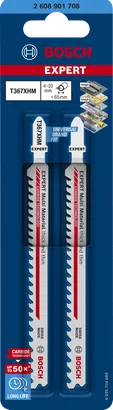 Bosch EXPERT Multi Material T367XHM hardmetalen decoupeerzaagbladen, verpakking van 2.