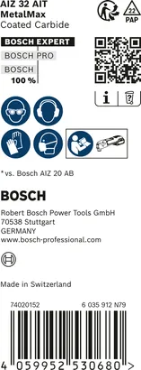 Bosch EXPERT MetalMax AIZ 32 AIT hardmetalen multitoolbladen.