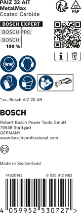 Bosch EXPERT MetalMax PAIZ 32 AIT hardmetalen multitoolblad.