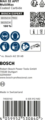 Bosch EXPERT MultiMax MAII 32 APIT hardmetalen multitoolblad.