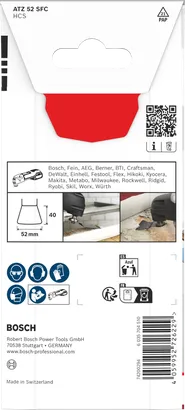 Bosch multi-materiaal zaagblad 52×40 mm.