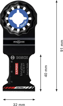 Bosch EXPERT MetalMax AIZ 32 AIT multitoolblad voor metaal.