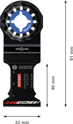 Bosch EXPERT AIZ 32 AIT MetalMax hardmetalen invalzaagblad.
