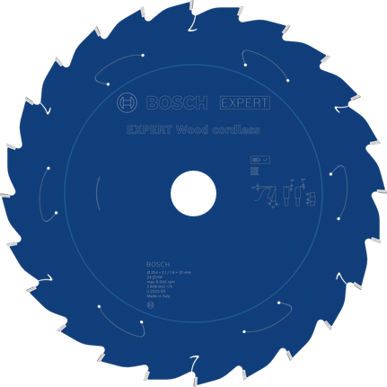 Bosch EXPERT Wood accu-cirkelzaagblad, 254 mm.