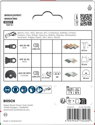 Bosch tegelzaagset 3-delig.