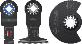 Bosch Hardhout- en Metaalset 3 stuks Starlock-messen.