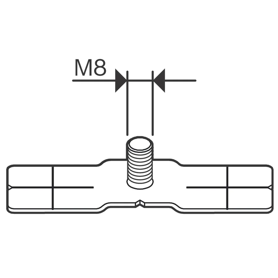 PRO FME-M8 metalen ophangbeugel buitendraad M8